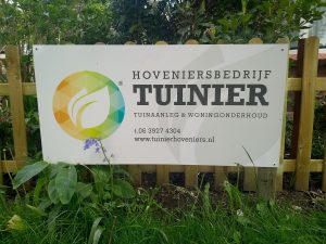 noord belettering bord full colour Hoveniersbedrijf Tuinier Zuidlaren prijs op aanvraag