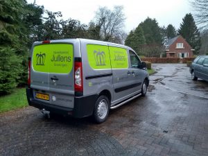 noord belettering bus met stickers Jullens Groningen prijs op aanvraag